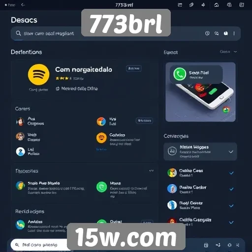 Interface do site 773brl é intuitiva e amigável